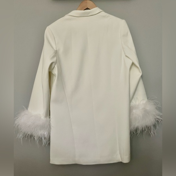 Designer Lincoln mini dress by Rachel Gilbert White Medium - Picture 8 of 9